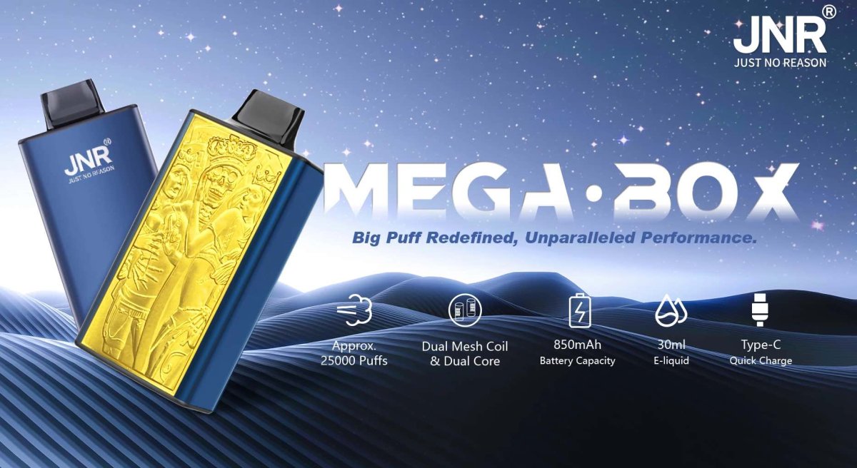 JNR Mega Box 25K: il puff usa e getta che ridefinisce l'esperienza di svapo per i vapers europei