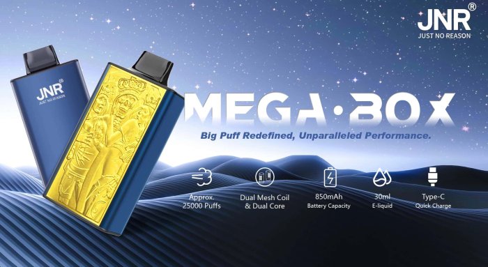 El JNR Mega Box 25K: The desechable Puff que redefine la experiencia de vape para los vapers europeos
