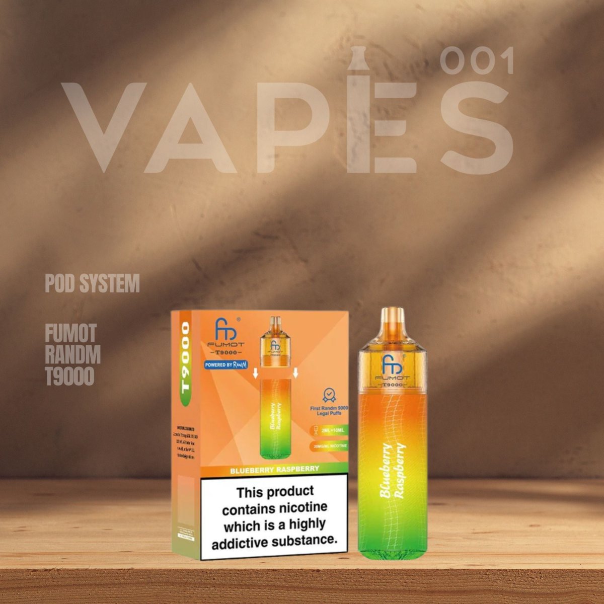 Fumot T9000 - 2% Nicotina - Pod Vape Recargable