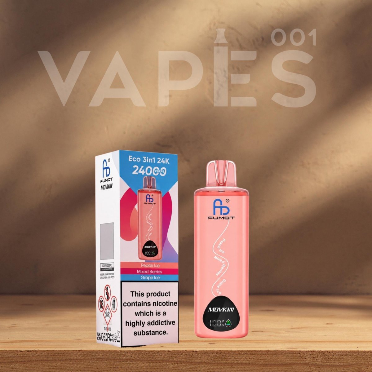Fumot - ECO 3in1 24K - Vape Usa e Getta / Disposable Vape - 2% nicotina - 3 Gusti