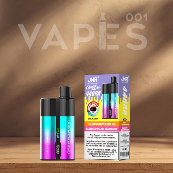 JNR – WindWhip 44K – Disposable Vape – 2% Nicotine – Dual Flavor