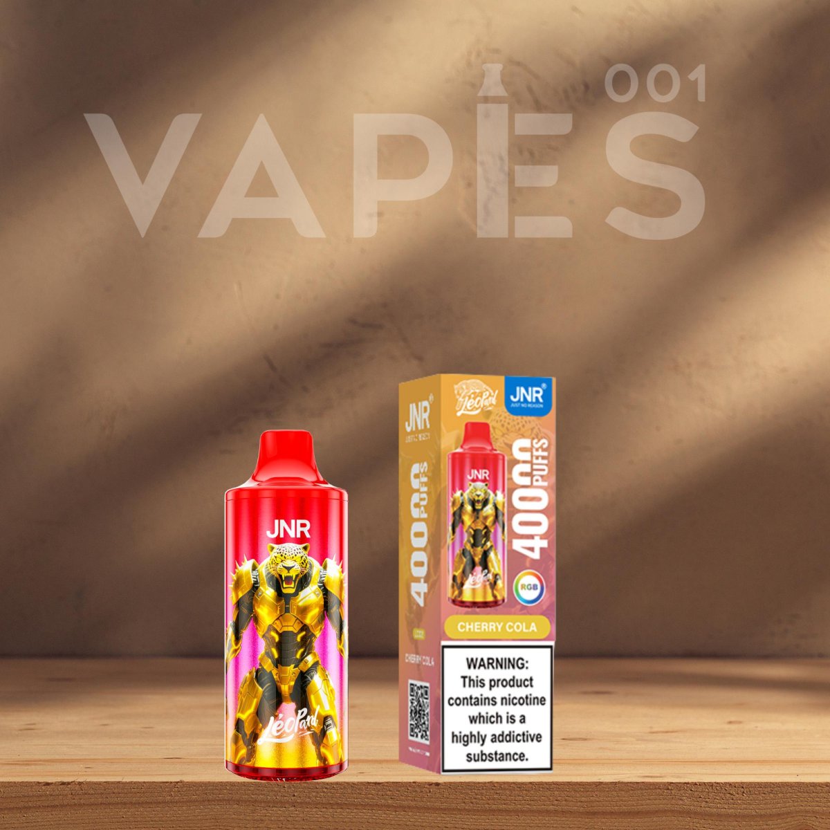 JNR – Léopard 40K – Vaper Desechable / Puff JNR – 2 % Nicotina