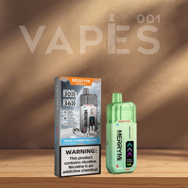 MerryMi - Mecha X 36K - Vaper Desechable / Disposable Vape - 3% Nicotina - Modo Turbo 30K