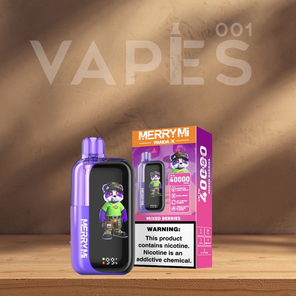 Merry-Mi – Panda X – 40K – Vaper Desechable / Disposable – 5% Nicotina