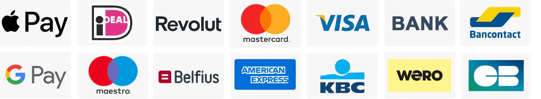 Opzioni di pagamento disponibili